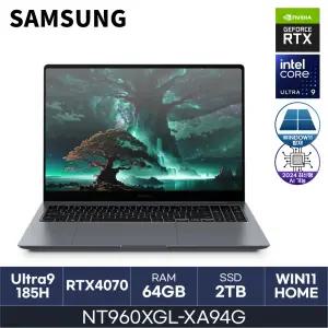 HMC/ 삼성 갤럭시북4 울트라 NT960XGL-XA94G / 64GB / 2TB / RTX4070 / 고해상 학생 사무용 AI 게이밍노트