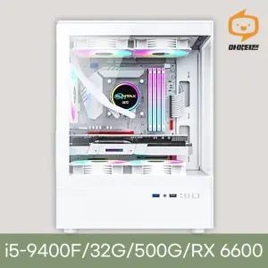 게이밍컴퓨터조립PC 고사양 게임용 본체 컴퓨터 롤 배그 i5 9400F 32G RX6600 화이트