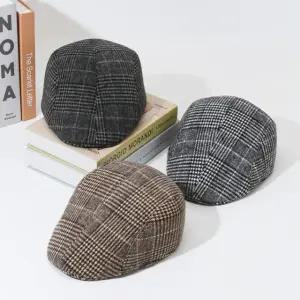 중년 남성 모자 헌팅캡 할아버지 어르신 아버지 겨울 고급 도리구찌 탐정 빅사이즈 베레모