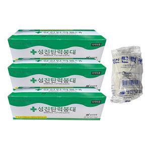 성진 탄력붕대 7.5cm x 190cm 3인치 압박붕대 탄력밴드 테이핑 드레싱 상처치료 응급처치 구급용품 12롤3BOX