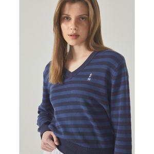 [후아유](김해점)Steve Stripe V-neck Sweater(F)  WHKAF2354F