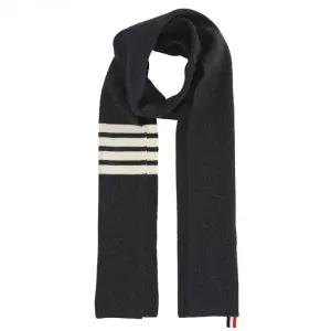캐시미어 MKS026A 00011 025  4-바 스트라이프 캐시미어 리브드 스카프 머플러
