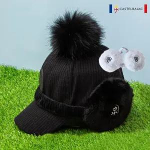 까스텔바작 여성 겨울 헤어밴딩 니트 털 귀마개