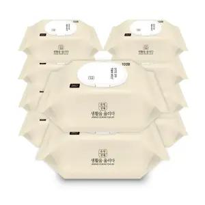 올림생활 데일리 물티슈 100매 55gsm X 10팩