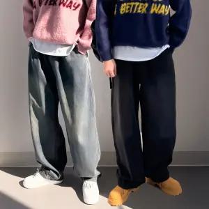 [당일발송/봄가을/융기모] 벌룬 배기 와이드 청바지 빅사이즈 통큰 데님팬츠