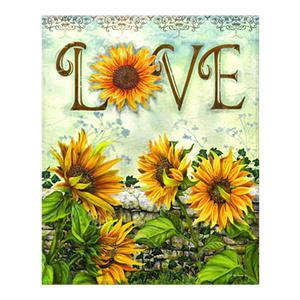 DIY 보석십자수 LOVE 해바라기 40x50cm 캔버스형