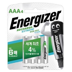 에너자이저 충전건전지 AAA Ni-MH 800mAh 4개입 (nx2592)