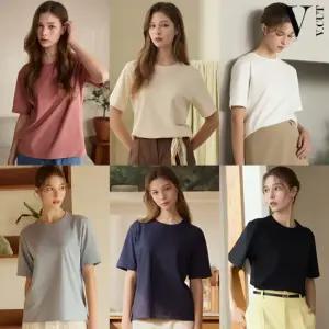 [초특가 39,900원 ]브이컷 코튼100 튜블러 티셔츠 6종(여)