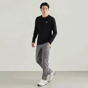 [하프클럽/뉴발란스]뉴발란스 NBNDD11013-BK 에센셜 긴팔티 스탠다드핏 남녀공용 맨투맨