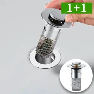 [1개+1개] 화장실 세면대트랩 물마개 거름망 배수구