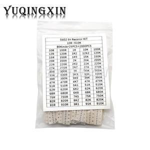5% 0402 0603 0805 1206 SMD 칩 저항기 모듬 키트 10ohm - 910K 80값 저항 샘플 세트