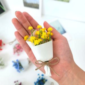 아주작은 초미니 꽃다발 미니어처 꽃장식  납골당꽃 꾸미기