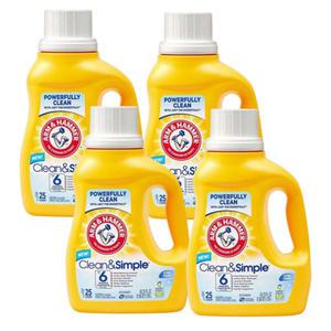 암앤해머 클린앤심플 세탁세제 1.29L 4개