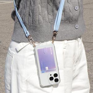 핸드폰 숄더 크로스 스트랩 목걸이 줄 여행용 카드 투명 갤럭시 s25 s24 fe s23 s22 울트라 a16 a25 a35 5g