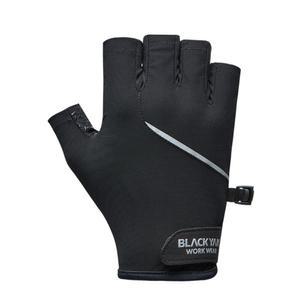 블랙야크 손가락 반장갑 땀배출 미끄럼방지 여름용 블랙 화훼 작업용