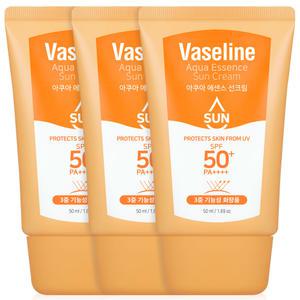 바세린 에센스 선크림 50ml 3개 SPF50+ PA++++ 썬 선세럼 자외선차단제 선블록