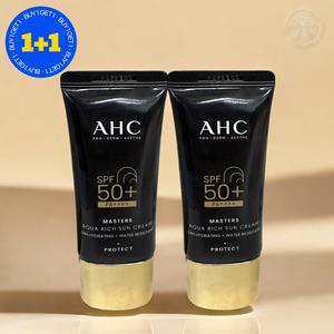 AHC 아쿠아 리치 선크림 블랙 화잘먹 보습 워터프루프 SPF50+ 30ml 2개