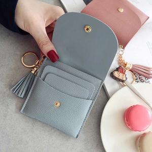 여성 미니 손지갑 베이직 카드 태슬 직장인