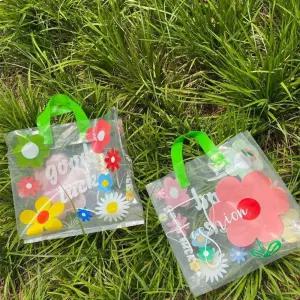 예쁜 비닐봉투 쇼핑몰 옷가게 꽃송이 봉지 50매 L XL옷가게쇼핑백 비닐쇼핑