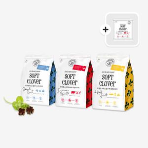 트럼펫 소프트 클로버 사료 3종 3kg+맛보기30g 5개/피부 관절 면역