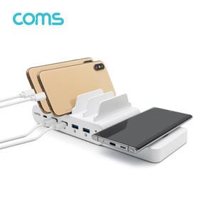 고속 멀티 충전기 C타입 PD USB QC3 최대 110W 핸드폰 태블릿 /5포트 충전 거치대 WISELS346