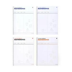 모닝글로리 수학연습장(좌철/향균) 2분할 스프링노트 오답 필기 학생 10권 세트 색상랜덤