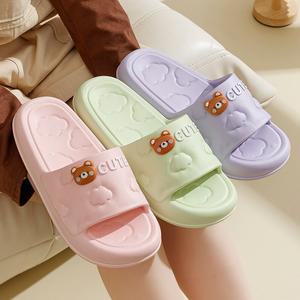 클린바이남여공용 층간소음 실내 야외 욕실 여름 귀여운 두꺼운바닥 미끄럼방지 곰돌이에바슬리퍼