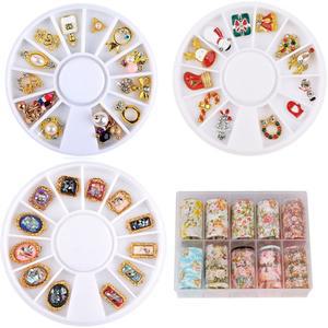 네일파츠 네일스티커 컬렉션 4종 크리스마스 큐빅스톤/손톱/네일/재료/셀프/페디/큐어/붙이는/아트/스티커