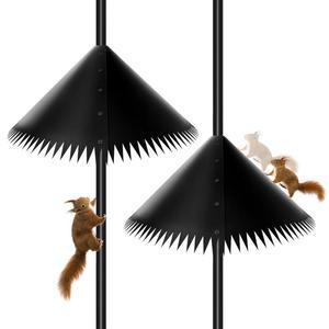 새 모이통 폴을 위한 19인치 다람쥐 배플 2팩 셰퍼드 후크를 2025년 새로운 야외 랩 어라운드 외부 폴과 하우스 가드를 PP 머티리얼 버드 버디 액세서리