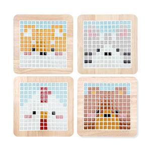 중등 창체수업 색다른만들기 타일공예 동물모양액자 냄비받침만들기 3개