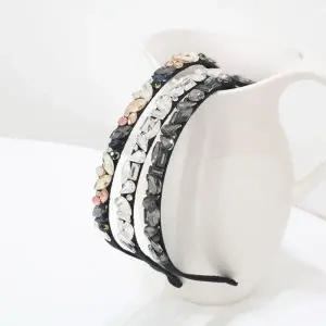 [다잇템] 여자 3종택2 멀티컬러 모듬큐빅 검정 헤어밴드 머리띠_16818458_588872