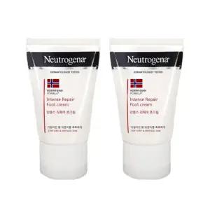 뉴트로지나 풋크림 56g2개 발 각질 연화제 뒤꿈치 갈라짐 연고 로션