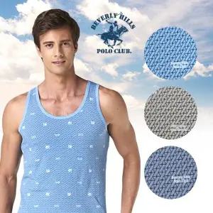 [비버리힐즈폴로클럽]순면 패턴 남자 런닝 3종세트 BPR-0185