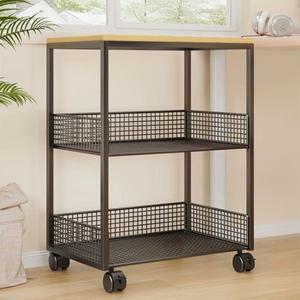 스마트 정리함 트롤리 책장 책꽂이 책상아래수납 책상밑 사무실 자유형원목 아테네 블랙 2단