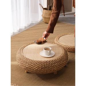 라탄 테이블 세트 좌식 다도 티테이블 등나무 탁자 2인 좌탁 대형 수납형 원형