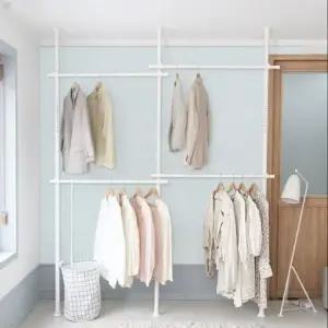 L11407 모노 기둥식 행거 38파이 4단 정리 다용도생활용품