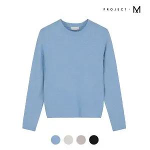 [프로젝트엠] 여성 캐시미어 쇼바리 조직 라운드넥 풀오버_EPD4ER2300