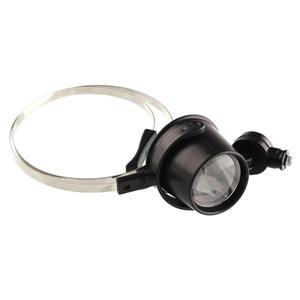 휴대용 15X 루페 렌즈 헤드 돋보기 LED 아이 손쉬운 착용 유리 보석상 시계 수리