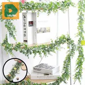 인테리어 유칼립투스넝쿨 플랜트 가랜드 벽면 식물 파티 연출 데코 벽장식 잎사귀 조화 웨딩 그린 행잉