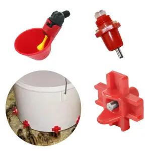 닭 반자동 급수 니플 병아리 미니컵 물통 새 급수기 수평 조류 일자 물그릇 사육장 성조 사료 양계장 메추리