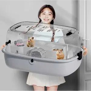 햄스터 케이지 기니피그 사육 집 투명 이동장 대형 하우스 실내