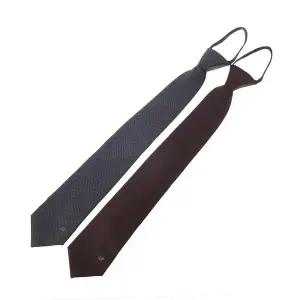 [레노마](센텀시티점)(레노마넥타이)사용하기편한 솔리드 갈색/그레이 색상 지퍼넥타이2종택1(VPFTZ1760)
