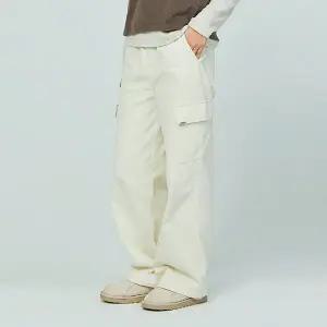 [소이] 여자 겨울이월 와이드카고밴딩 면기모바지(24W0254)