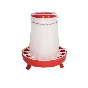 (접이식다리형 5kg) 닭사료통/메추리/배식/병아리/모이통/농장/식기/조류/양계장/닭장/급식기/먹이통/밥통