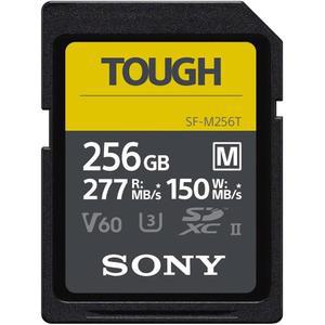 Sony TOUGH-M series SDXC UHS-II Card 256GB, V60, CL10, U3, Max R277MB/S, W150MB/S (SF-M256T/T1), Black