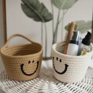 인테리어 걸이형 라탄 수납 바스켓 바구니 2개