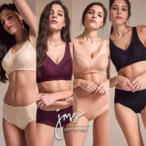 저스트마이사이즈 코튼 허그 브라팬티 패키지(4세트)