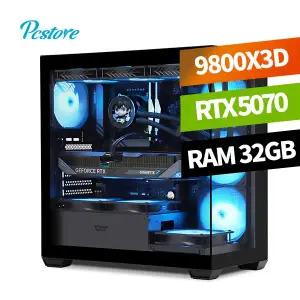 피씨스토어 하이엔드 게이밍PC 라이젠5 9800X3D RTX5070 (32GB, M.2 1TB)