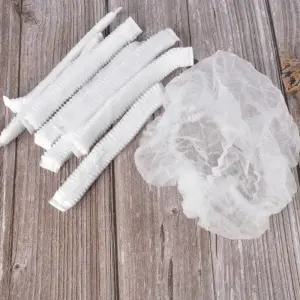 일회용 공장 연구소 식당 식품 조리모 모자 100p/주름캡/위생/요리사/머리캡/방진/회사/흰색/실험실/급식실