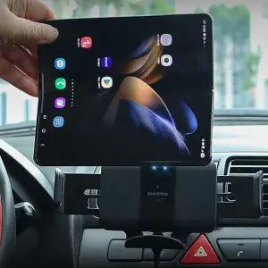 삼성전자 갤럭시 Z폴드 7 6 SE 5 4 3 2/제트 지 폴드 폴더블/최고급/와이드/각도조절/15W 초고속/고속/챠량/차량용/무선 충전기/충전 거치대/각도조절/송풍구 설치/세트/정품/인기